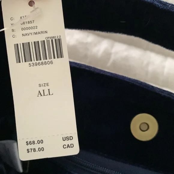 NWT Anthropologie navy blue velvet purse - Picture 9 of 11